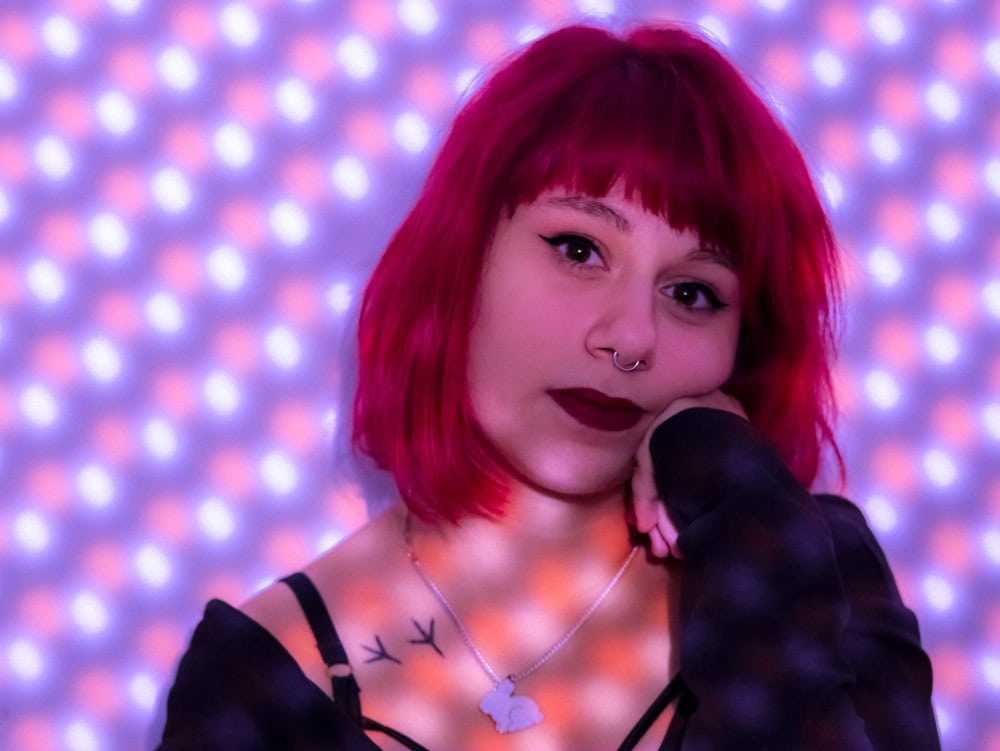 retrato de una chica colorido